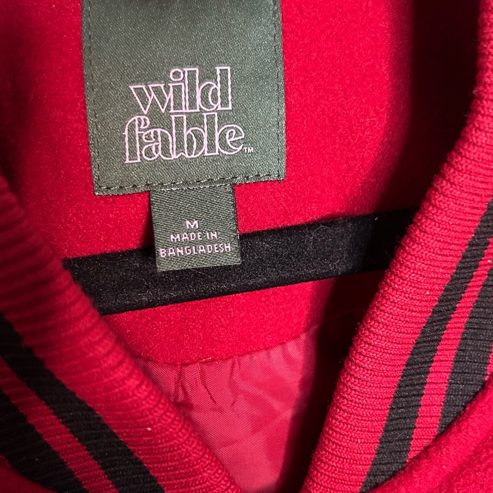 Wild Fable Red and Black Sweater